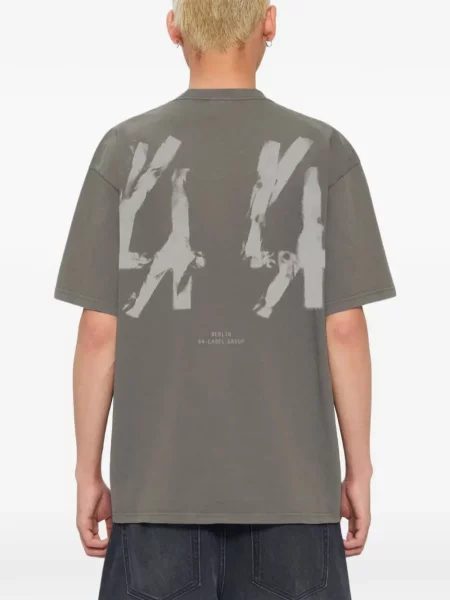 Тениска 44 Label Group бродирана сиво