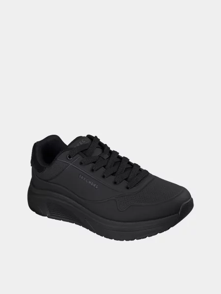 Кожаные повседневные кроссовки Skechers черные