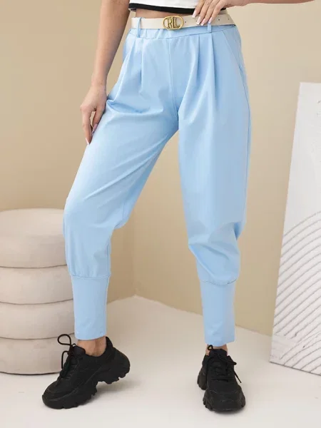 Pantaloni Kesi Włoski cu talie înaltă negru