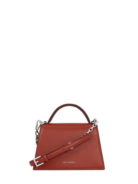 Karl Lagerfeld crossbody kabelka dámska kožená K/SIGNATURE hnedá