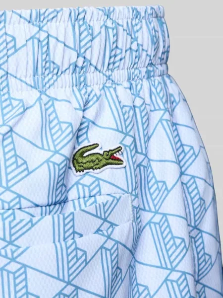 Kąpielówki Lacoste z autografem niebieskie