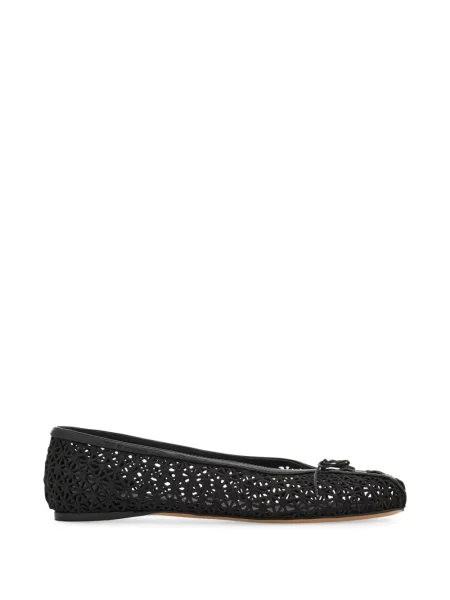Balerini Ferragamo din dantelă negru