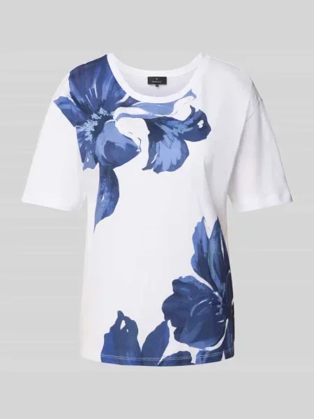 T-shirt z okrągłym dekoltem Monari biała