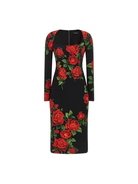 Sukienka midi Dolce And Gabbana z krepy