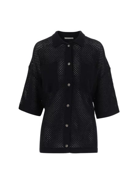 Krótki kardigan Allude z kaszmiru niebieski