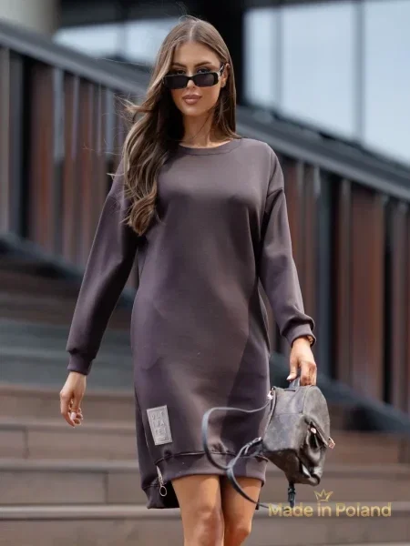 Rochie Resti de costum maro