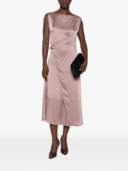 Rochie midi Lanvin fără mâneci plic roz
