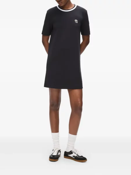 Rochie tip cămașă Karl Lagerfeld de costum negru