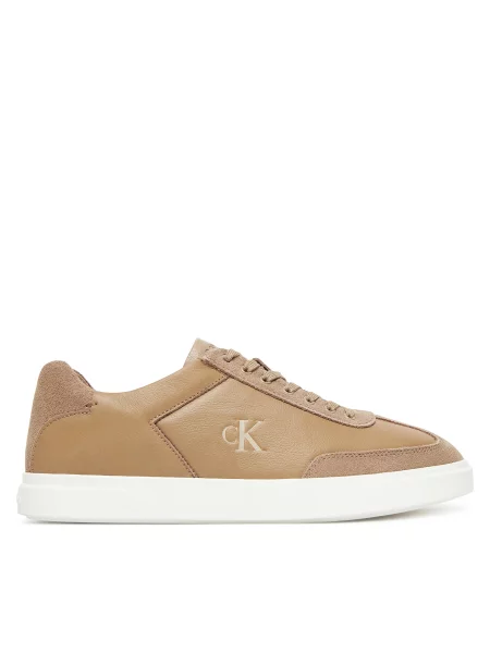Αθλητικά Calvin Klein Low Pro Cups Lth Mix Mg μπεζ