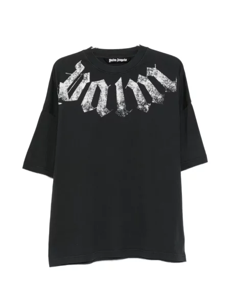 Tricou Palm Angels cu autograf negru