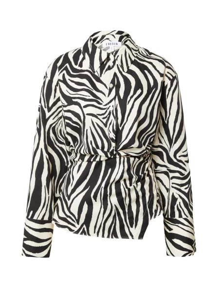 EDITED Bluză Anja bej negru