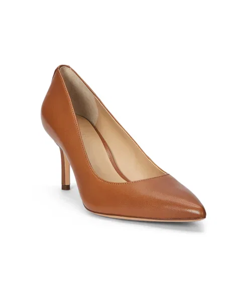 Pantofi cu toc Lauren Ralph Lauren din piele maro