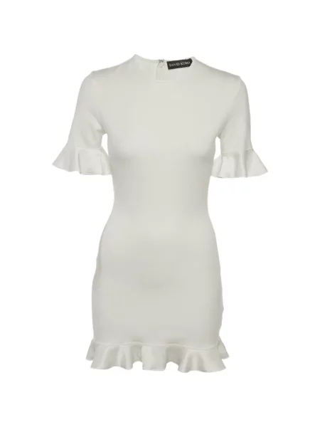 Rochie midi David Koma cu volane alb