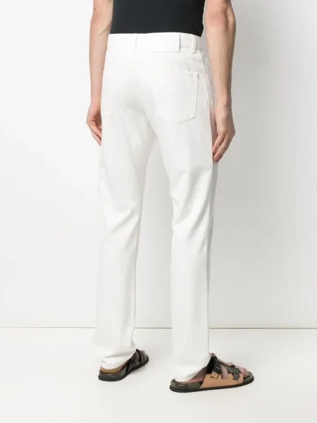 Blugi drepți Ferragamo alb