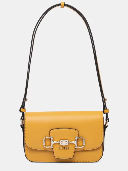 Guess torebka z imitacji skóry JANIE żółta