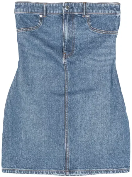 Rochie din denim Alexander Wang de costum albastru