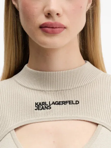 Rochie din denim Karl Lagerfeld Jeans lungă de costum