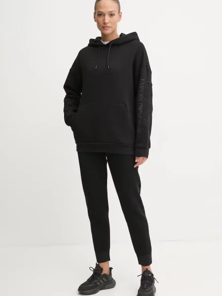 Hímzett melegítő felső Ea7 Emporio Armani fekete