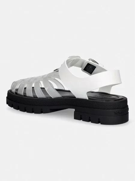 Tommy Jeans sandały z odkrytą piętą TJW JELLY FISHERMAN SANDAL białe
