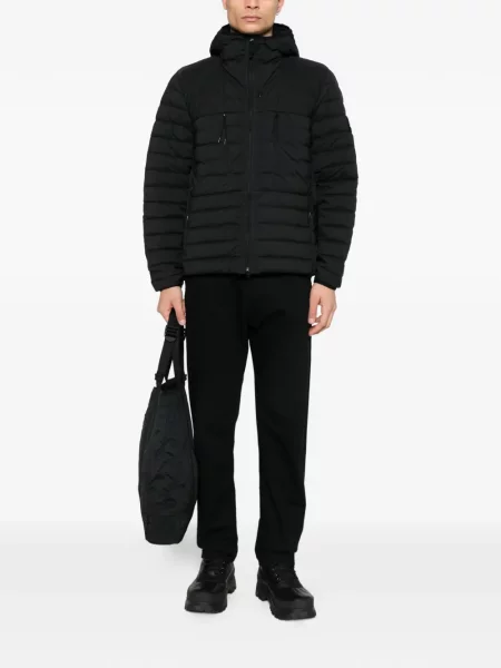 Geacă Stone Island cu glugă cu strasuri negru