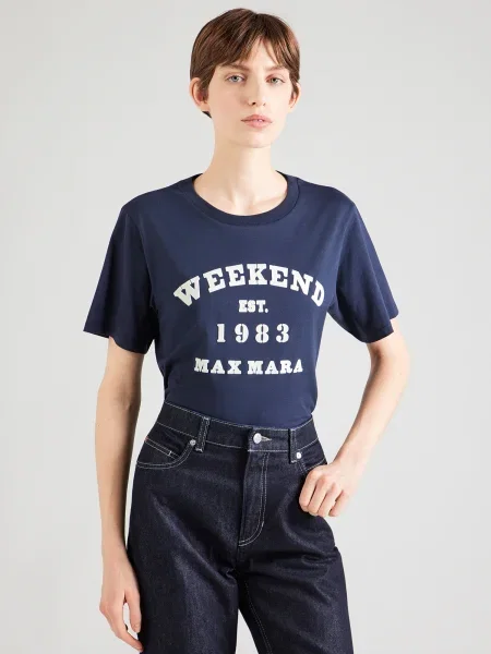Weekend Max Mara Tricou TENUE albastru marin alb