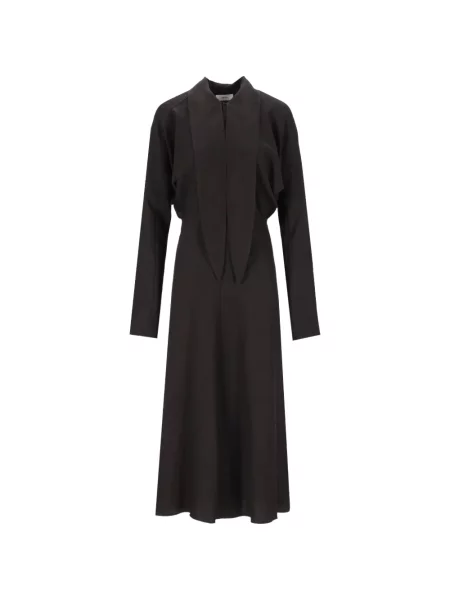 Lung rochie midi Mauro Grifoni cu rever negru