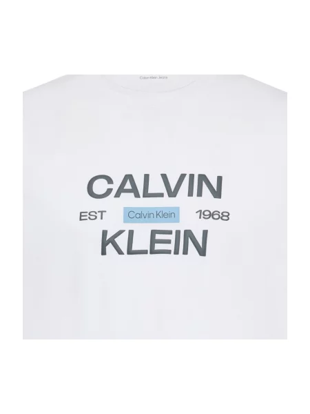 Calvin Klein Jeans majica muška od pamuka bijela