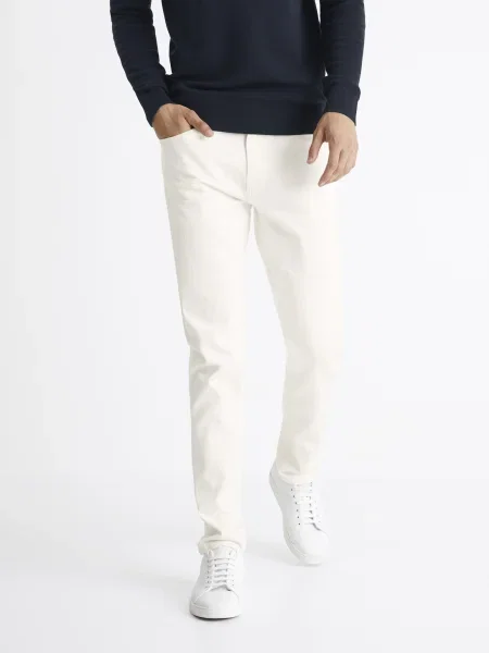 Pantaloni Celio alb