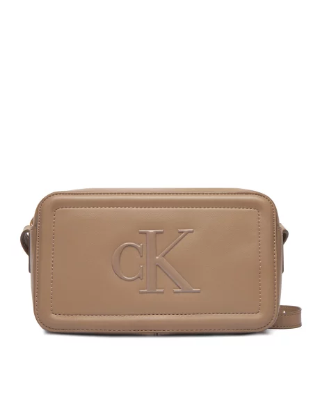 Ročna torba Calvin Klein Bold Ck Camera Bag bež