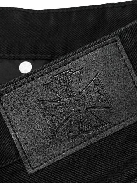 Blugi 77 Studios din piele negru