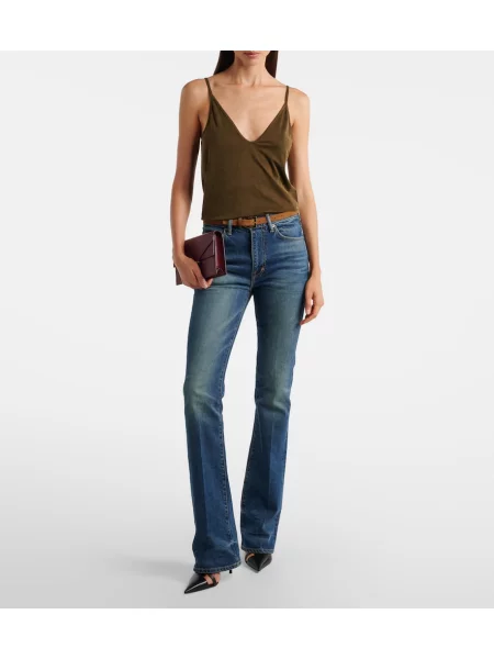 Top Tom Ford din jerseu verde