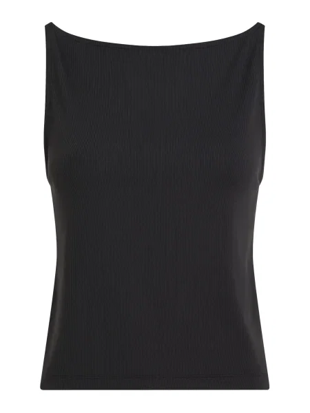 Top din denim Calvin Klein Jeans negru