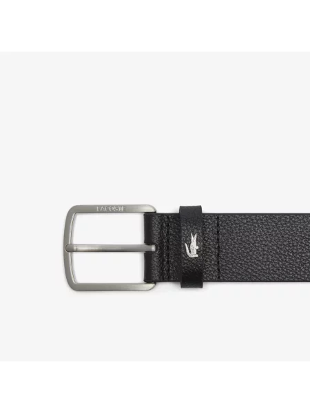Lacoste Pasek Z Licowej Skóry Krokodyla czarny