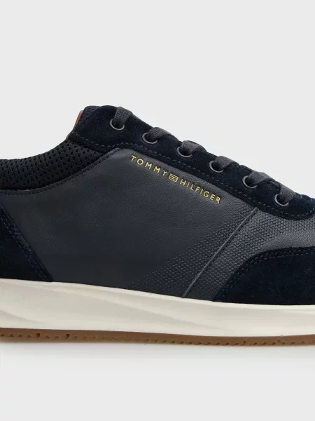 Кожаные кроссовки Tommy Hilfiger синие