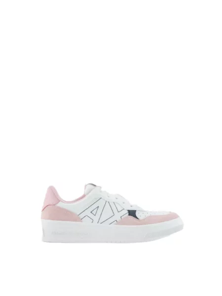 Sneakersy Armani Exchange skórzane białe