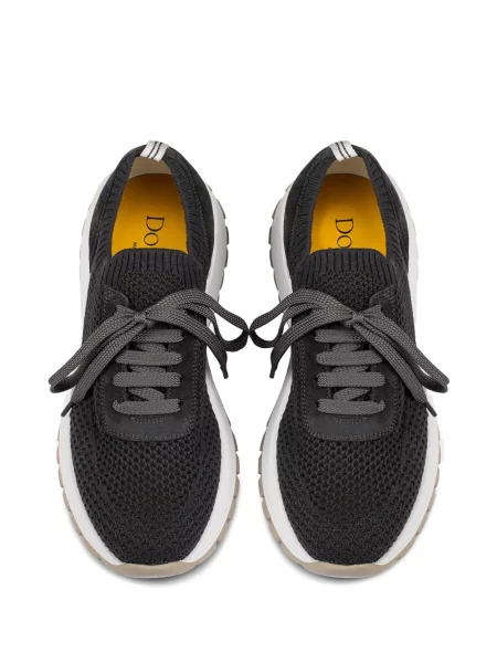 Sneakerși Doucal's din piele de căprioară negru