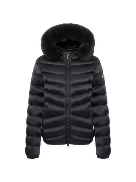 Garnitură de blană matlasat geacă Colmar cu blană negru