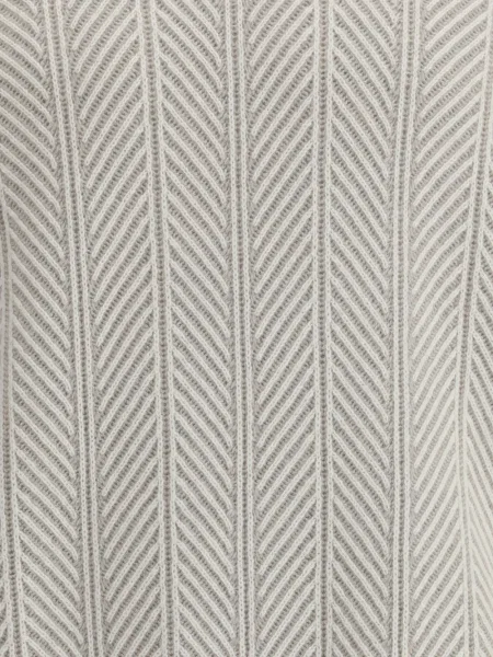 Heláncă Brunello Cucinelli cu model herringbone gri