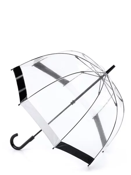 Fulton Umbrellas Парасолька-тростина Білий/чорний Полівінілхлорид ПВХ біла