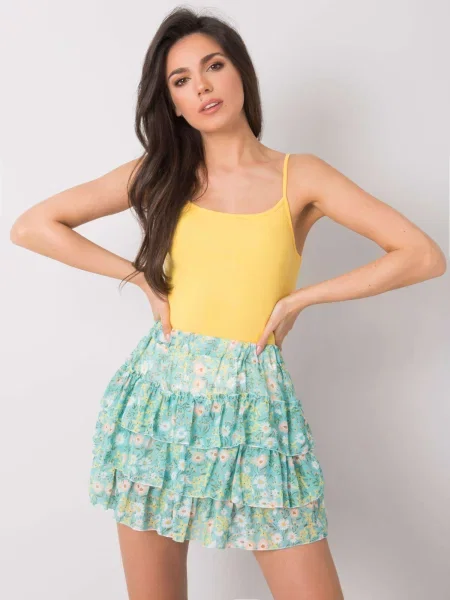 Fustă Fashionhunters verde