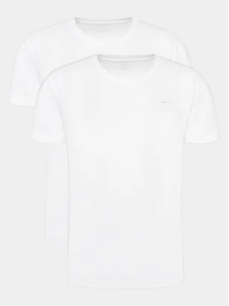 Gant Set de tricouri﻿ C-Neck 2 Pack alb