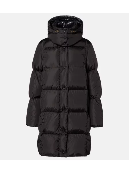 Palton Moncler cu glugă negru