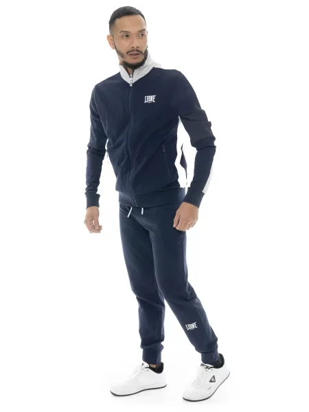 Bluza z z pełny błyskawiczny na co dzień niebieska