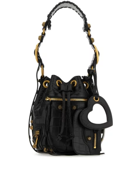 Geantă bucket Balenciaga Le Cagole negru