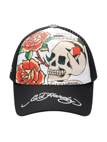Ed Hardy Șapcă Before Dishonor bej deschis / portocaliu homar / negru alb