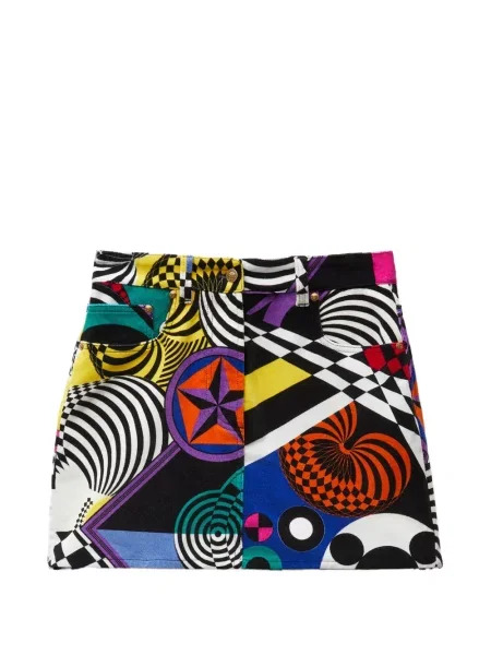 Fusta mini Versace de catifea negru