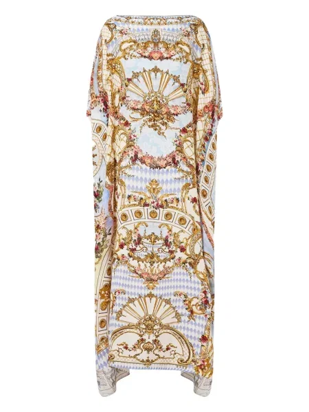 Jedwabna tunika Camilla niebieska