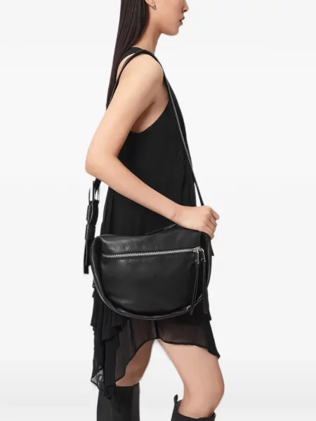 Body Allsaints din piele negru