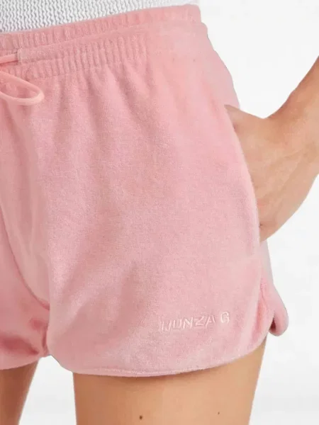 Pantaloni scurți Hunza G din material terry roz