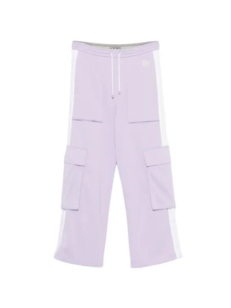 Pantaloni Loewe cu broderie violet
